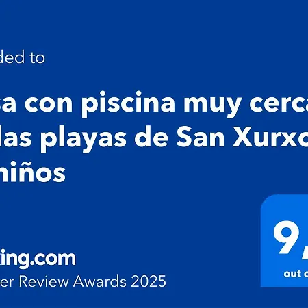 Casa Con Piscina Muy Cerca De Las Playas De San Xurxo Y Doninos