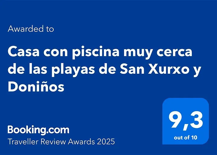 Casa Arealba Casa Con Piscina Muy Cerca De Playas De San Xurxo Y Doninos
